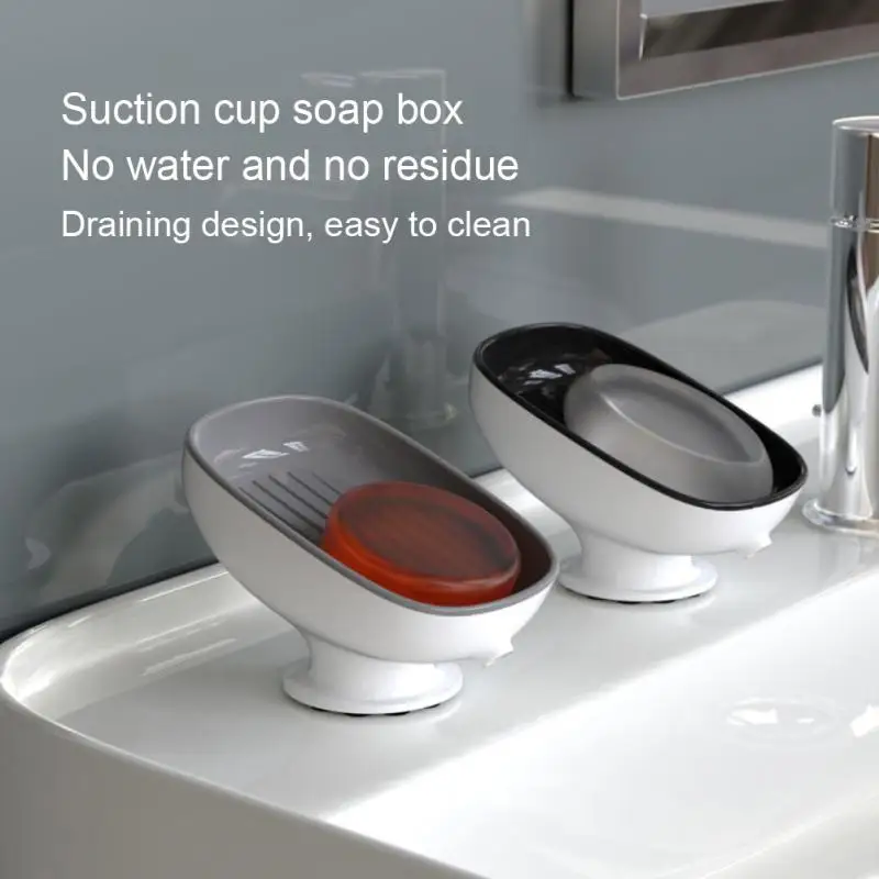 

Bathroom Soap Box Portable Soaps Dishes with Drain Water Kitchen Sponge Container Hotel Home Soaps Holder Bathroom Accessories