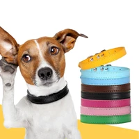 10pcs for small medium large dogs leather durable pet dog collar neck strap for dog puppy collars pet supplies accessories