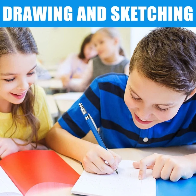 Механический карандаш и набор цветных стержней толщиной 2 0 мм с сумкой для ручек