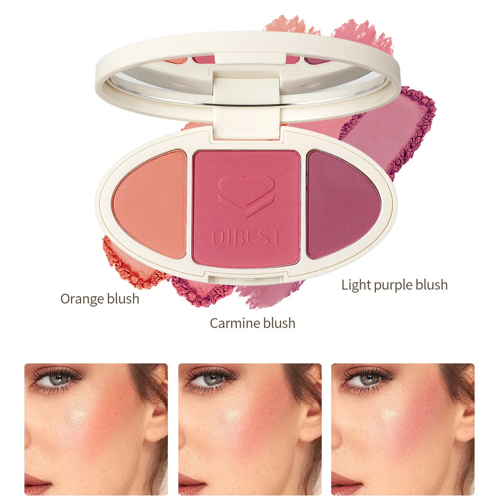 

1PC Blush Makeup Palette 6 Color Mineral Powder Peach Red Rouge Lasting Natural Hawthorn Cheek Tint Waterproof Blusher Cosmetic