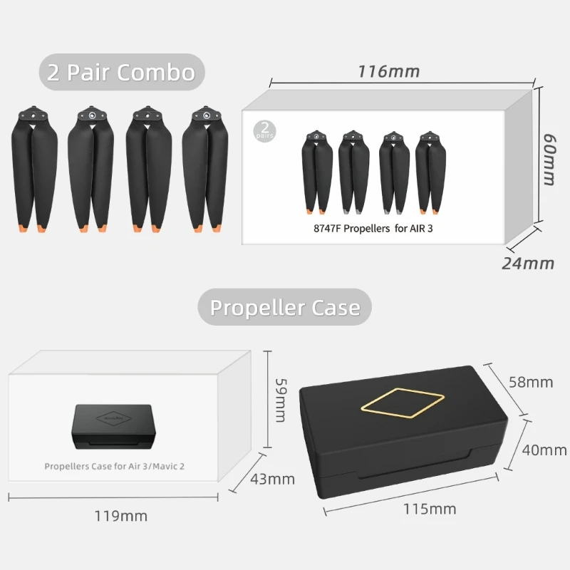Оригинальный пропеллер для дрона Air 3 малошумный реквизит лопасти легкие