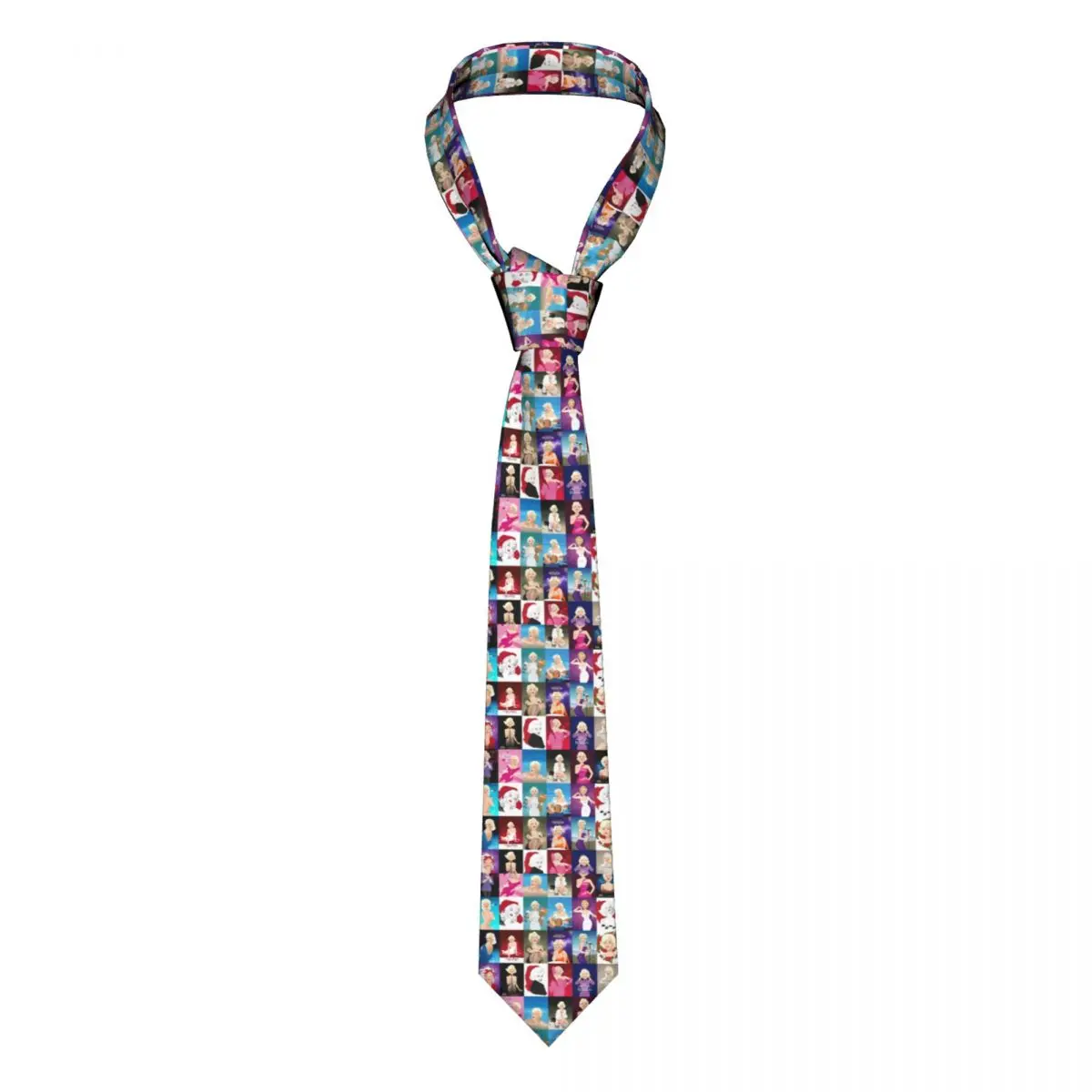 

Patchwork Art Print Tie Beauty Queen Shirt Fashion Neck Ties Wedding Polyester Silk Accessories Man Cravat