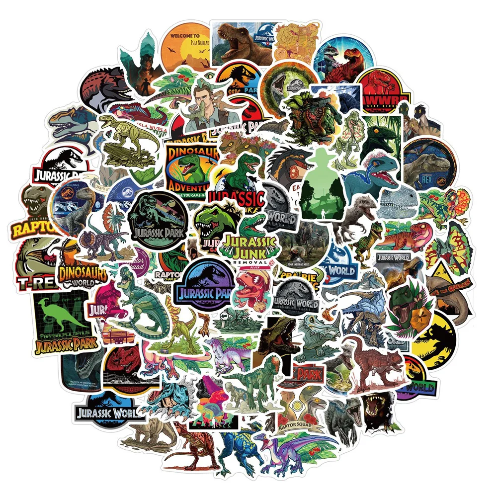 

10/30/50PCS Cartoon Jurassic Park Dinosaur Graffiti Sticker Luggage Laptop IPad Journal Motorcycle Waterproof Sticker Wholesale