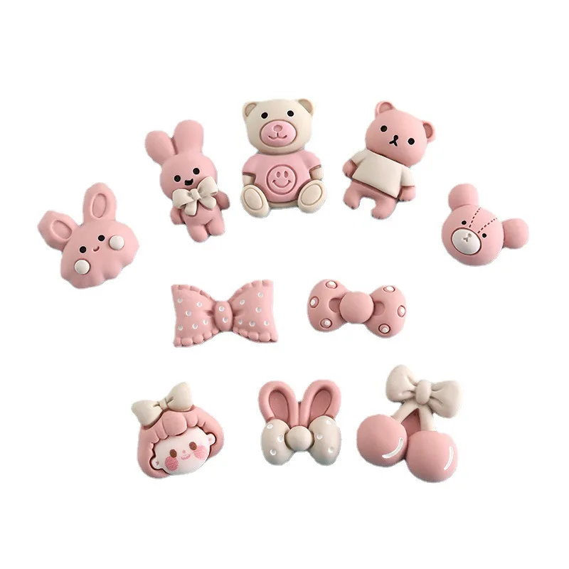 

20Pcs Hot Sell Cartoon Pink Series Resin Ornament DIY Hand Craft Supplies Phone Shell Patch Decoration Material Hair Accessories