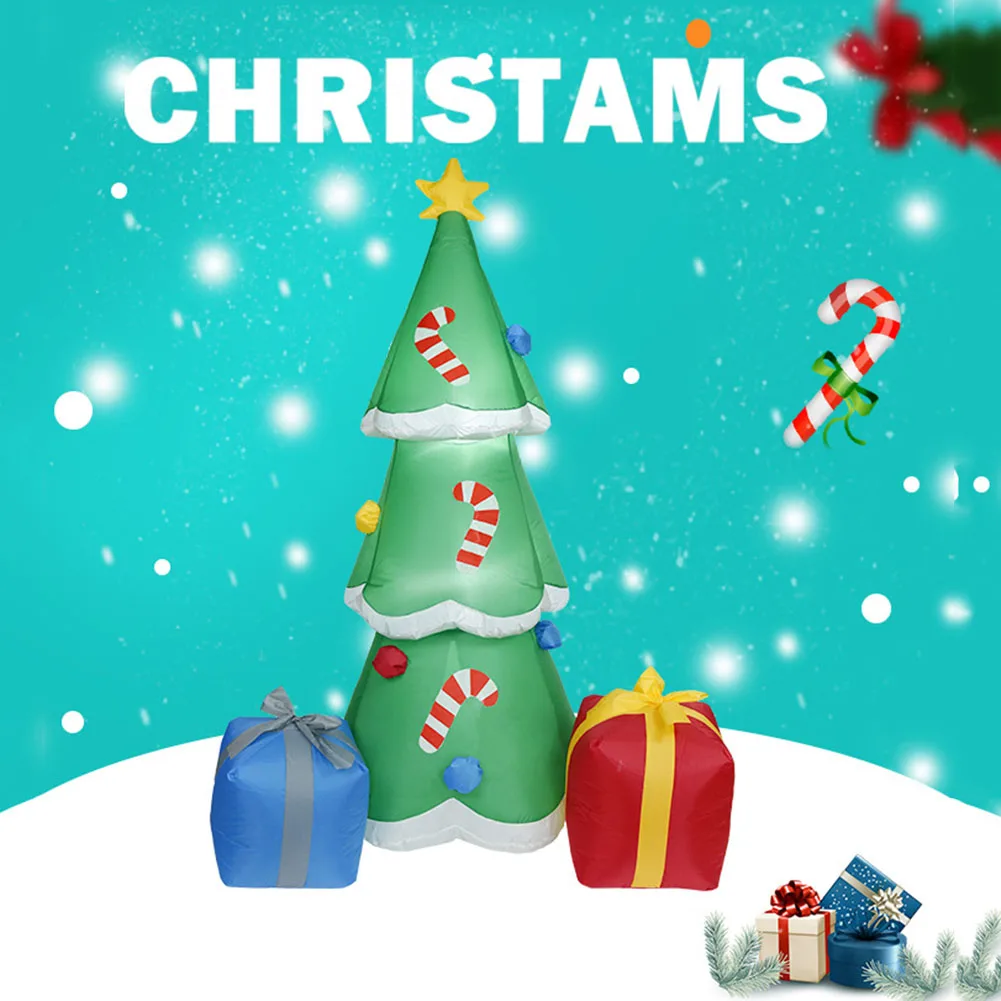 

1,8 м надувная модель рождественской елки, садовая композиция, светодиодная надувная Рождественская елка для газона, двора, товары вечерние, ...