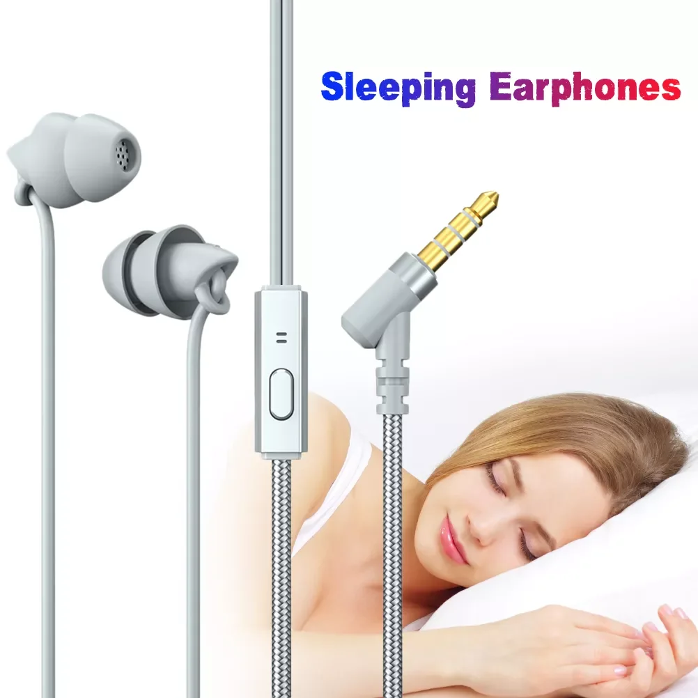 

Sleeping Earbuds Stereo Wired headphones 3.5mm Noise cancelling Earphone Wired Headset High-quality HIFI Sleep Earphones In-ear