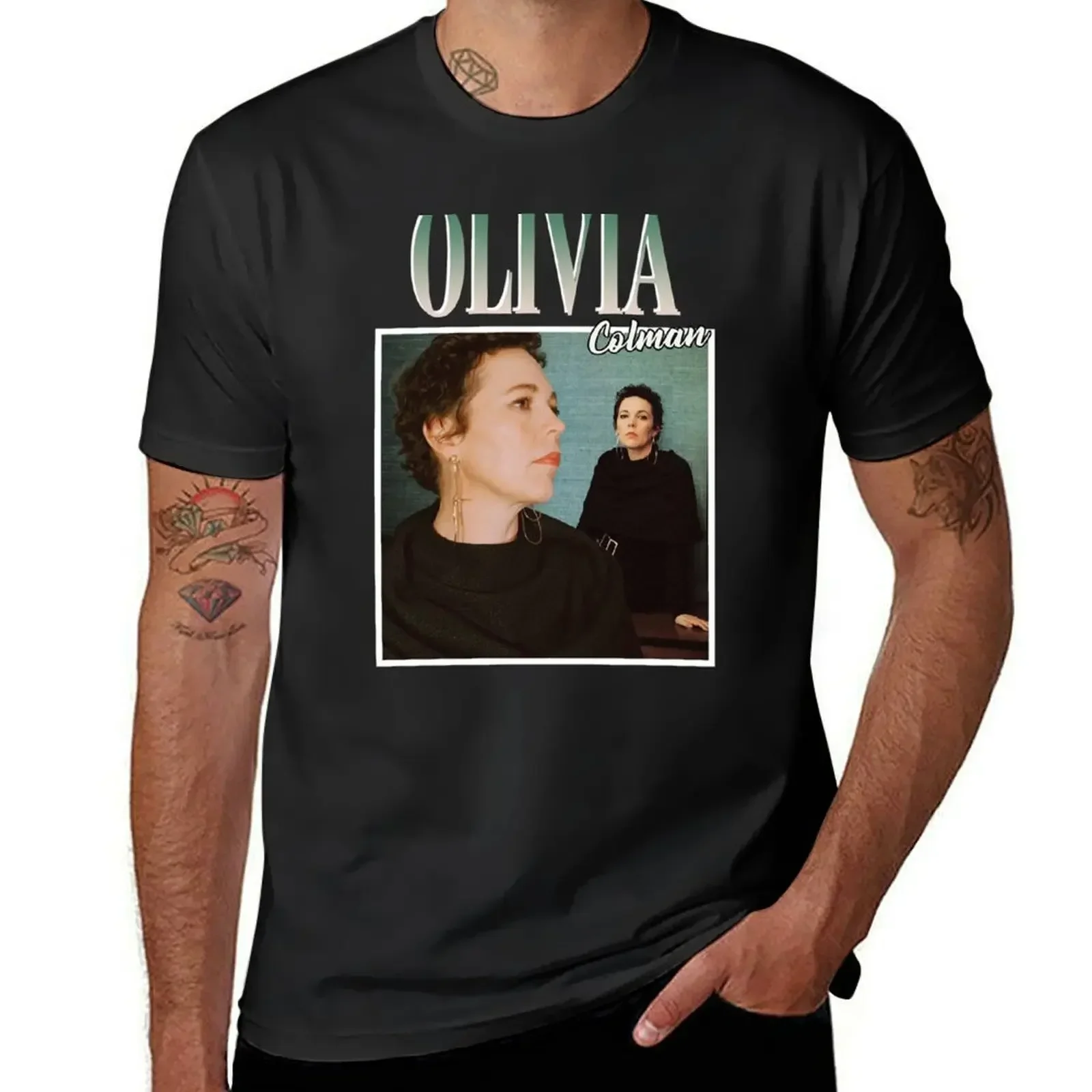 Футболка Olivia Colman корейская мода большие мужские футболки для любителей спорта и