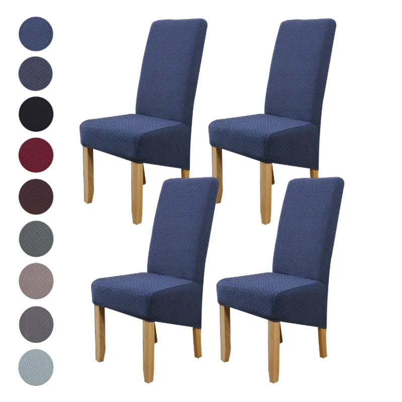 

HOT SALE High Back High Elasticity Chair Cover Jacquard Universal Adjustable Chair Covers Dining Room Kitchen Office Home Garden