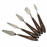 5pcsset stainless steel oil painting knives artist crafts spatula palette knife oil painting mixing knife scraper art tools