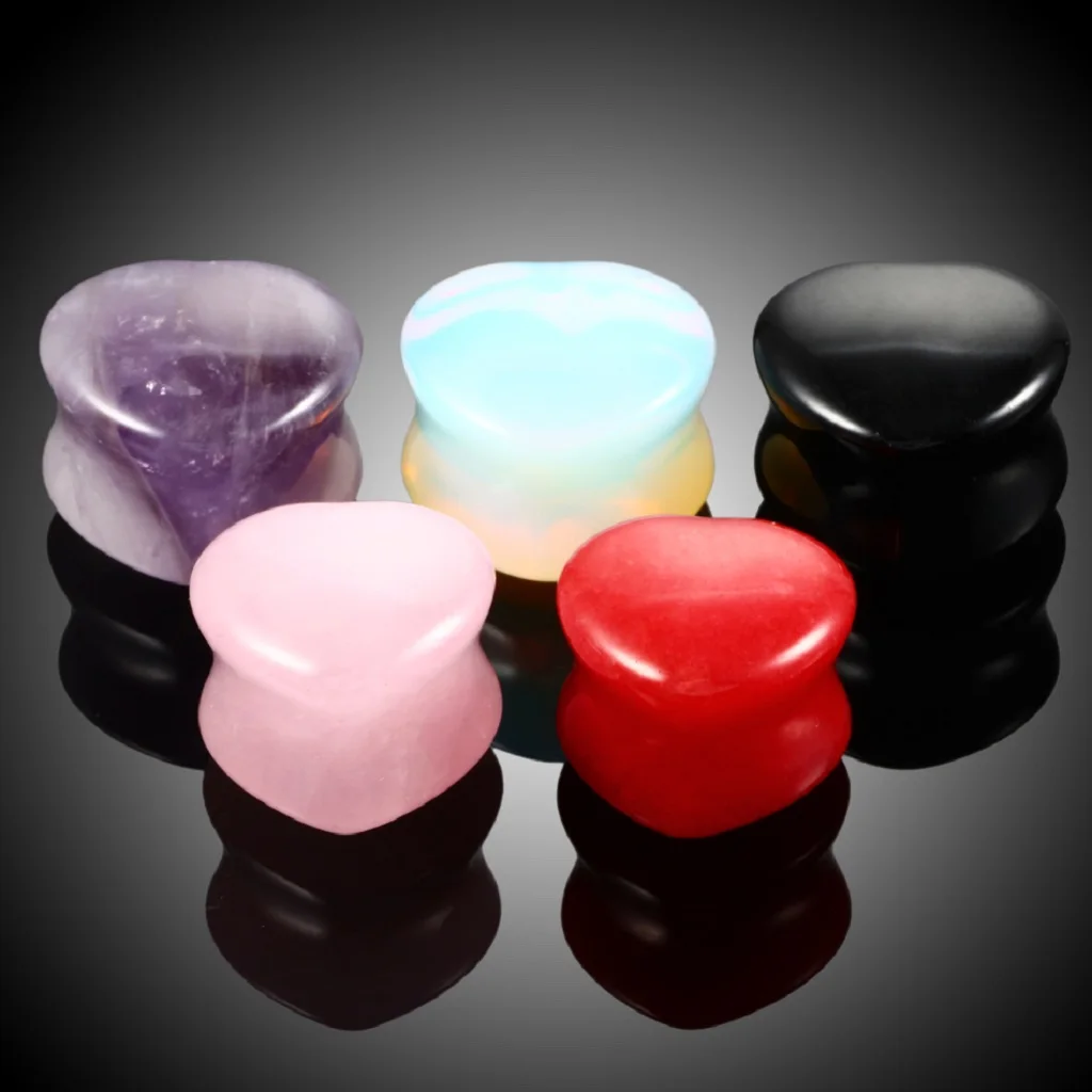 2 шт./лот каменные растяжки для ушей расширитель пирсинга серьги-гвоздики затычки