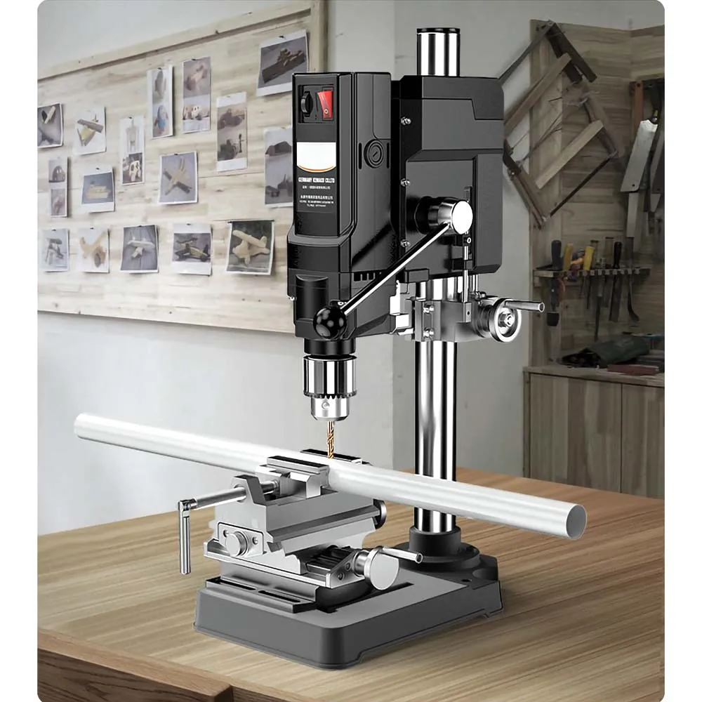 Achieve Perfect Results Every Time with 710W High-Power Bench Drill - High Precision, Portable, and Multifunctional Drilling Mac