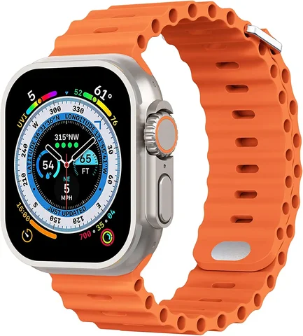 Pasek oceaniczny do Apple Watch Ultra 2 opaska 49 mm 10 9 8 7 46 mm 45 mm 41 mm silikonowa bransoletka iwatch 6 5 4 SE 44 mm 42 mm opaska