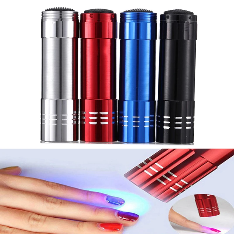 

Mini 9 LED Lights Flashlight UV Lamp New Portable Nail Gel Mask Fast Drying Manicure Tool Nail Dryer
