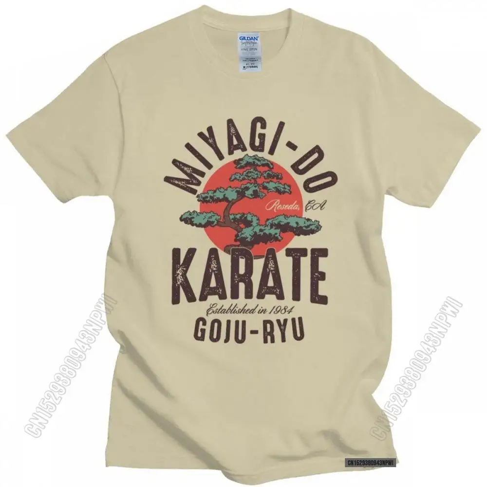 

Vintage Miyagi Do Inspired Karate Kid T Shirt Men Cotton Cobra Kai Tshirt Japanese Kung Fu Tee Tops Soft Fabric Fashion T-Shirt