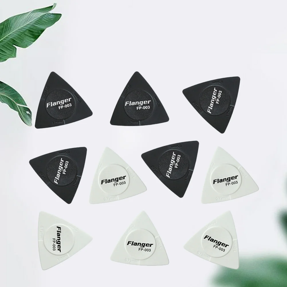 

10PCS Guitar Pick, Triangle Professional Guitar Pick, Non- Grip Guitar Plectrum, 3 Different Thicknesses Guitar Pick for Bass