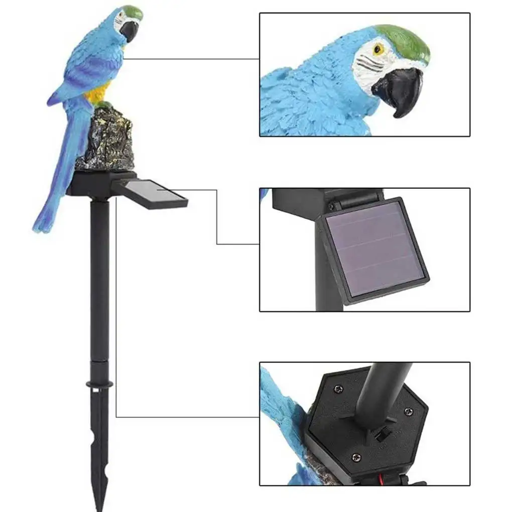 

Resin Solar Garden Light Decorative On Off Switch Simulation IP65 Waterproof Rechargeable Cute Yard Ground Lamp Red