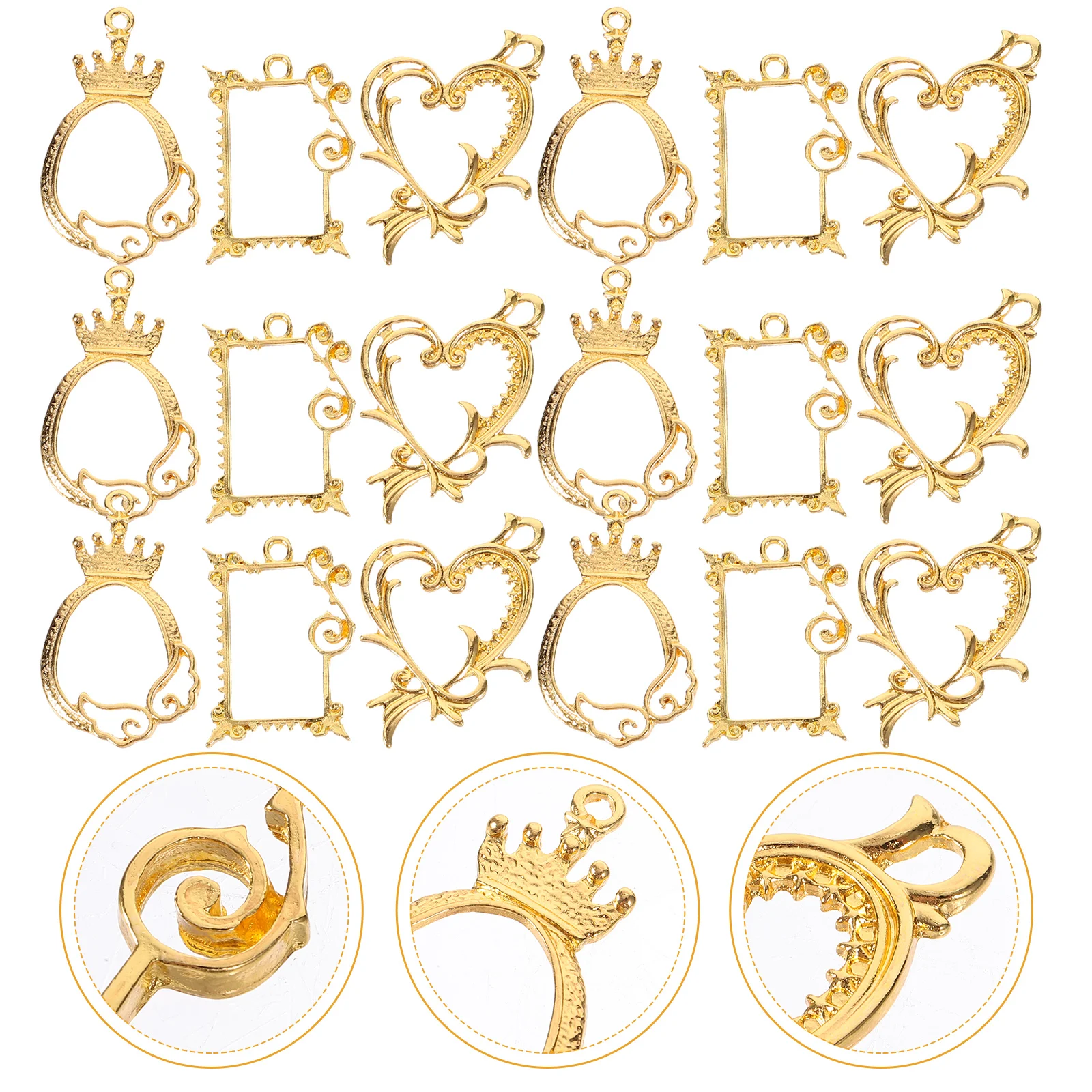 

30 Pcs Bezel Pendant Charm Choker Necklace Flapper Accessories Open Pendants Crafting Supplies Photo Frame Jewelry Tray