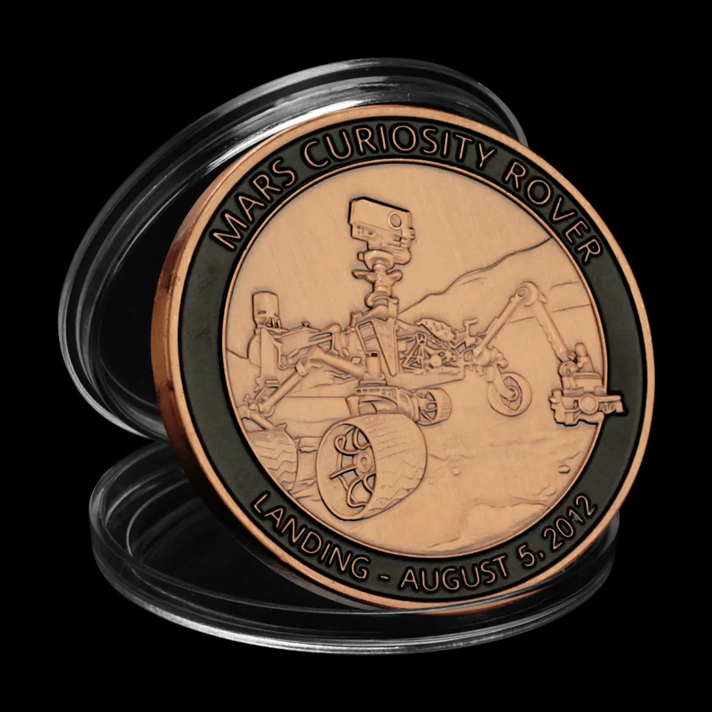 

Mars Curiosity Rover Souvenir Coin Collectible Bronze Plated Creative Gift Mars Exploration Commemorative Coin