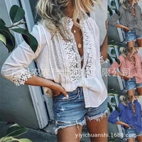 sexy lace womens fashion short sleeve t shirt 2022 spring autumn new casual loose solid color shirt tops