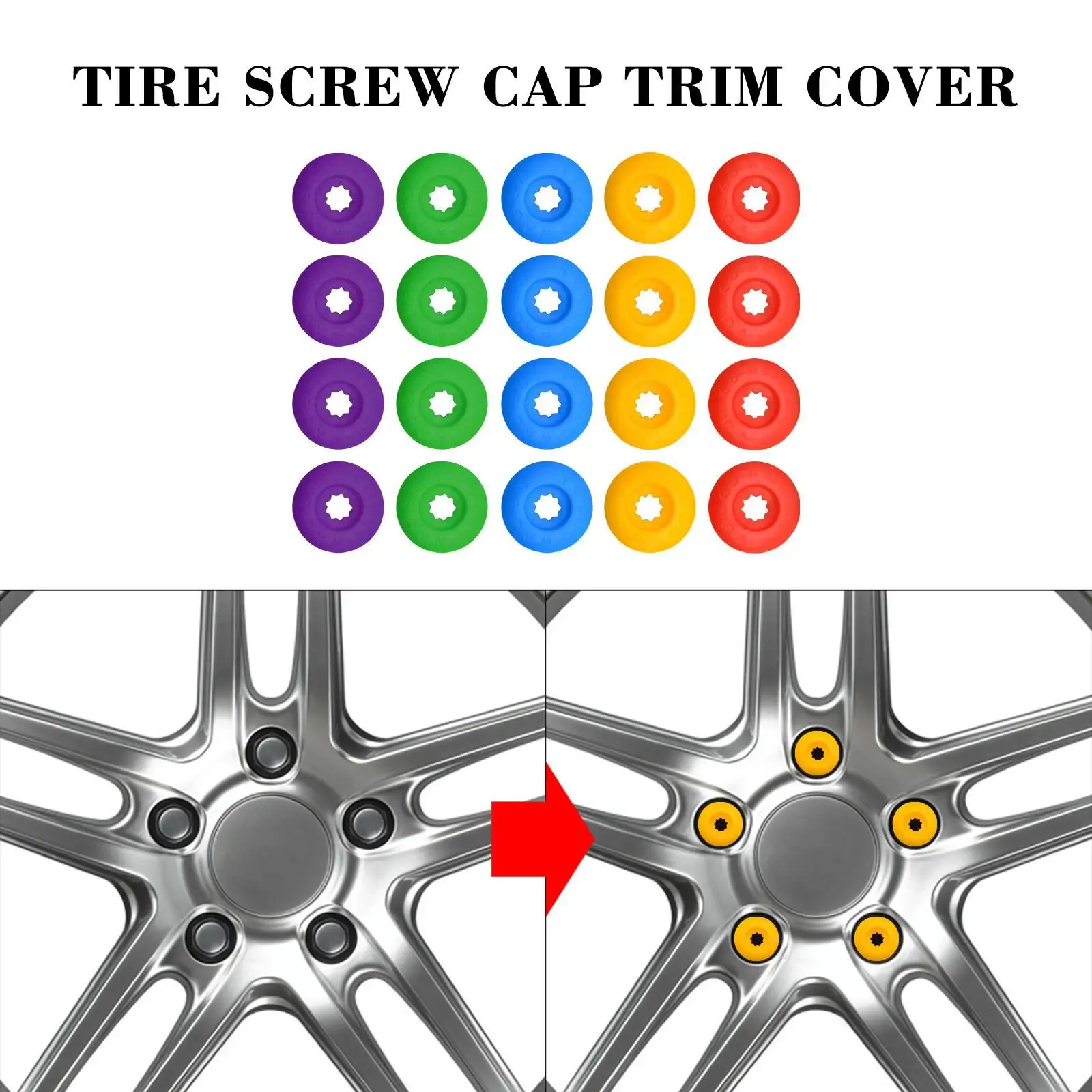 

20PCS 17mm Car Wheel Nut Caps Bolt Head Protection Covers Anti-Rust Auto Hub Screw Cover Car Tyre Nut Bolt Exterior Decoration