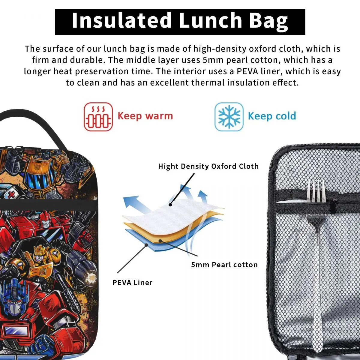 Трансформеры автоботы сумки для обеда изолированная сумка портативная коробка
