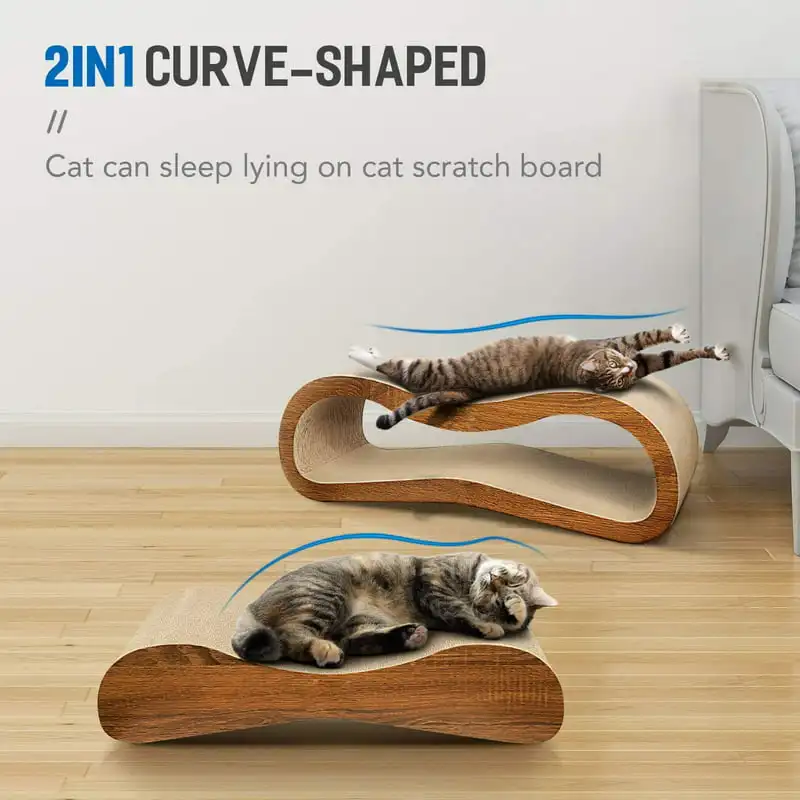 

in 1 Cat Scratcher Cardboard Lounge Bed Cat Scratching Post Durable Board Pads
