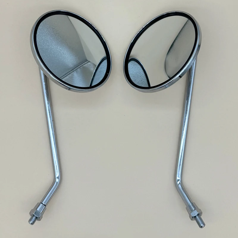 Зеркало заднего вида Универсальное для мотоцикла боковое хромированное зеркало