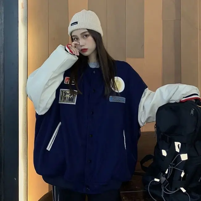 Куртка женская в сеточку Повседневная Свободная бейсбольная форма Корейском