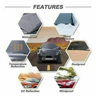 

Protector Windscreen Frost Cover Auto Car Dual Purpose Front Heat Insulation 4 Layers 70x150cm Anti-UV Ice Shield