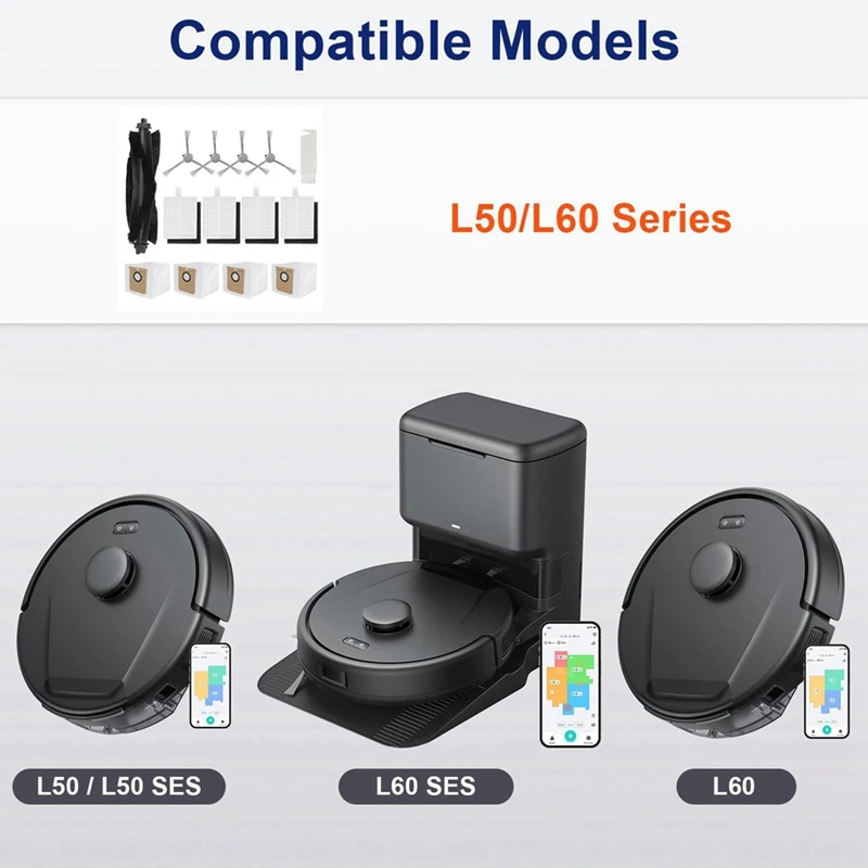 Набор аксессуаров из 13 предметов для робота-пылесоса Eufy серии L50/L60 включая щетки