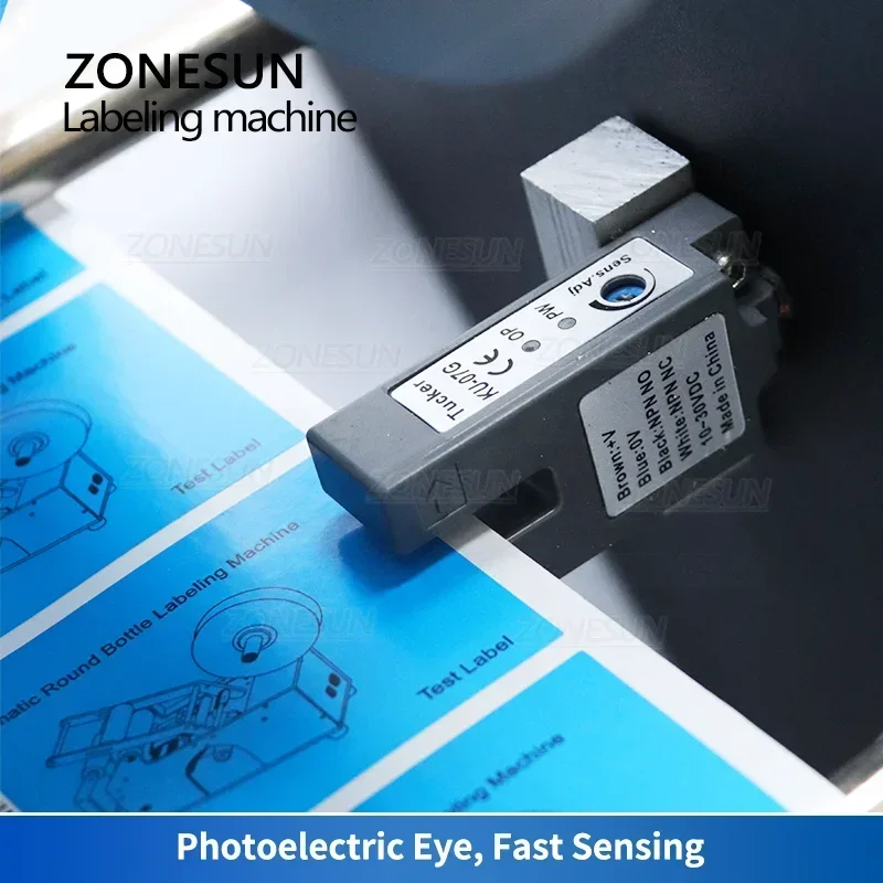 ZONESUN электрическая педальная этикетировочная машина 160 мм наклейка этикетка