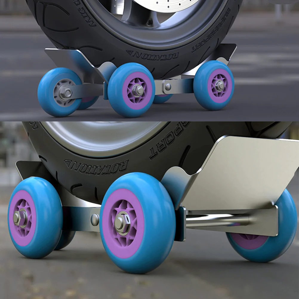 

Car Mover Tire Skate Auto Dolly Swivel Caster Wheels Ice Skates Castor Accessory