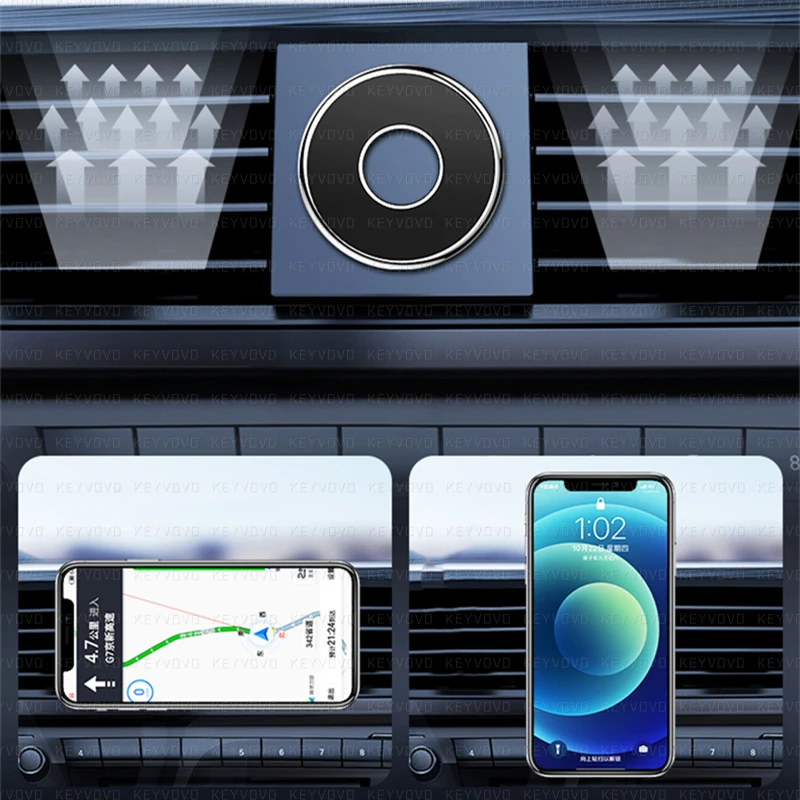 metal magnetic car phone holder in car stand magnet cellphone bracket round holder for iphone 12 pro samsung huawei xiaomi new free global shipping