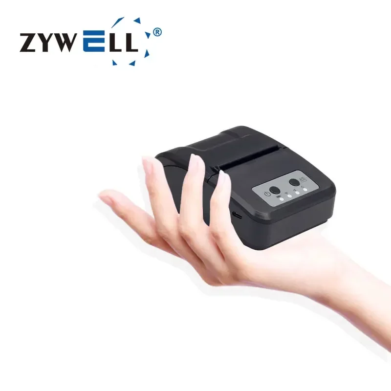 Фото В наличии: портативный мобильный термопринтер ZYWELL без чернил, Wi-Fi, для печати чеков, мини-принтер. №1