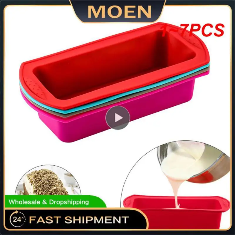 

1~7PCS Silicone Cake Mold Round Shape Rectangular Silicone Bread Pan Cake Round Shape Mold 12 Holes Muffin Cupcake Baking Pans