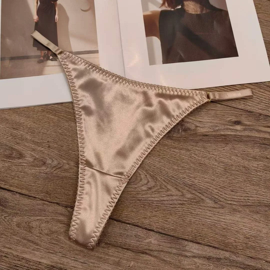 Женские стринги сексуальные атласные бесшовные трусики с леопардовым принтом