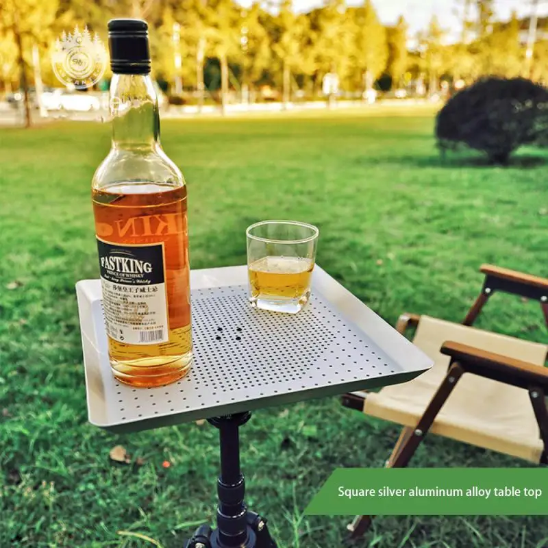 

Portable Table Board Waterproof Aluminum Alloy Storage Table High Bearing Capacity Desktop Camping Design
