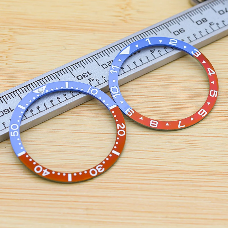 

Mod 38mm Red Blue Ceramic Watch Bezel Insert Rings Fits Seiko SKX007 SKX009 SRPD NH35 NH36 Watch Case Repair Retrofit Parts