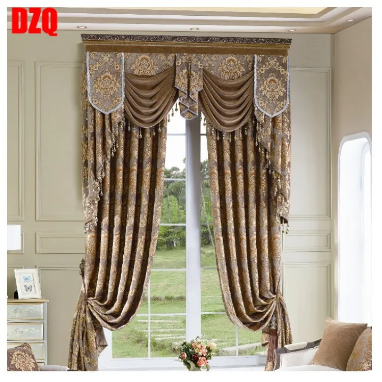 

Thickening Chenille Embroidery Villa Row House Custom High Shading Curtains for Living Dining Room Bedroom Windows Kitchen