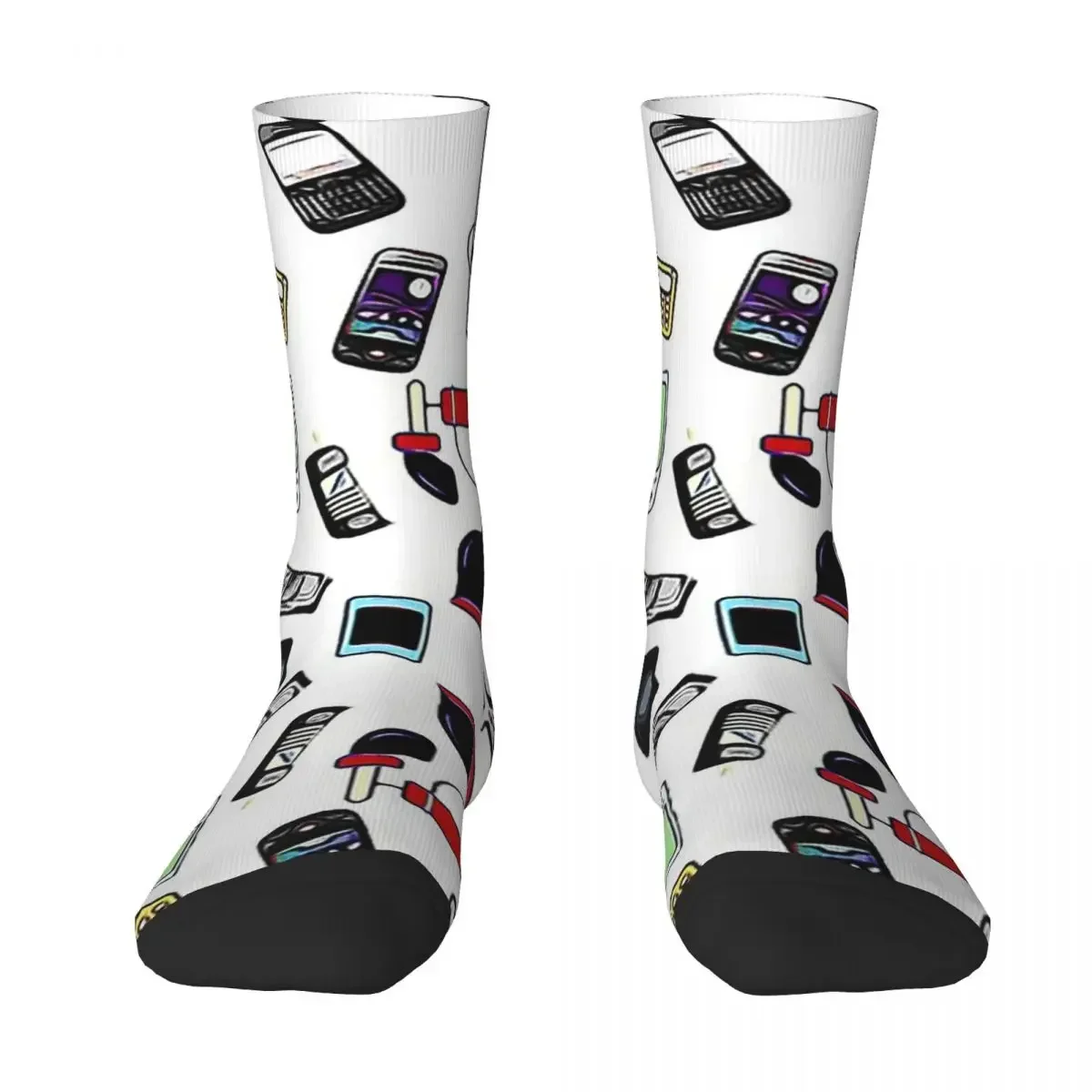 

All Seasons Crew Stockings Phones Of The Ages Socks Harajuku Casual Hip Hop Long Socks Accessories for Men Women Gifts