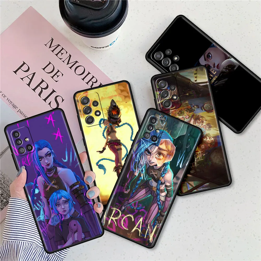 

SmartPhone Case For Samsung Galaxy A51 A71 A12 A21S A50 A31 A22 A32 Silicone Cushion Black Cover A52 A41 A72 A02S Arcanes Jnx TV