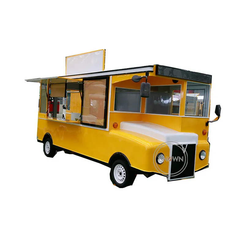 

OEM Big nose designed style electric food cart mobile food trailer free shipping by sea for sale