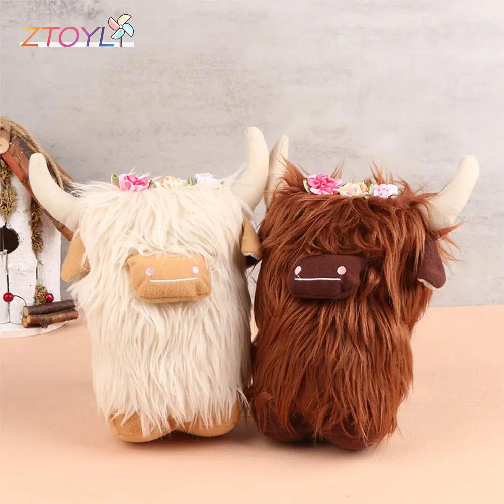 

Имитация Highland кукла корова плюшевые Горные горы корова Кукла орнамент ферма украшение для дома фермерский Декор