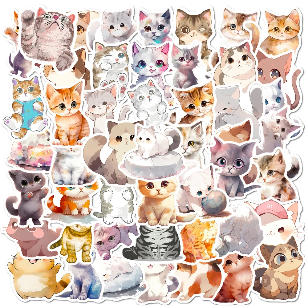 

10/50Pcs Cute Cat Photos Sticky Sticker Aesthetic Diary Children's Decoraction Stationery Scrapbooking School Supplies