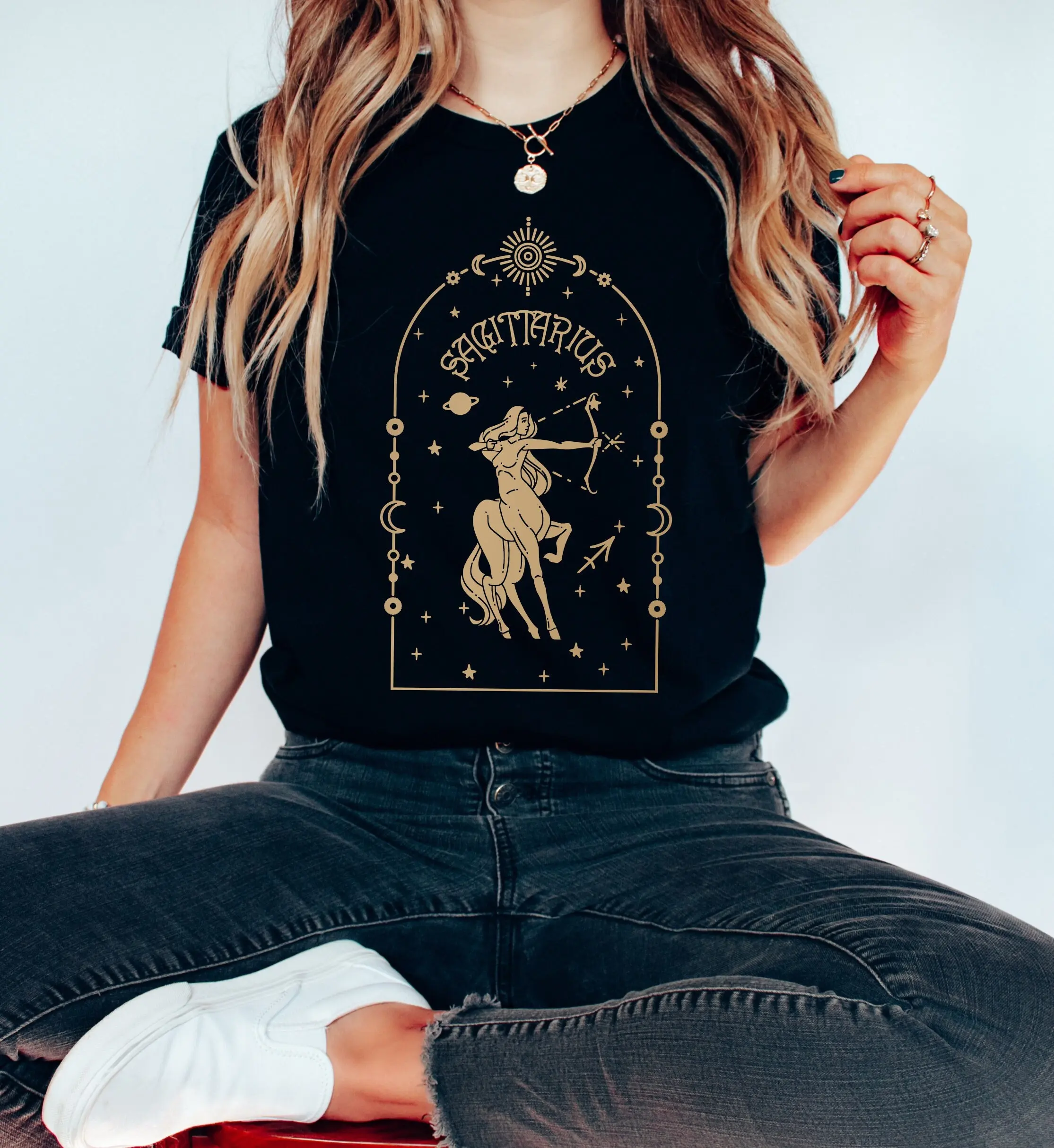 Футболка Стрелец Знак Зодиака Гороскоп Астрологическое Солнце День Рождения