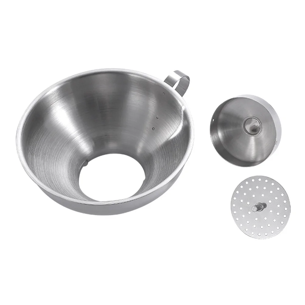 

Stainless Steel Oil Funnel Practical Transfer Funnel Kitchen Funnel with Handle