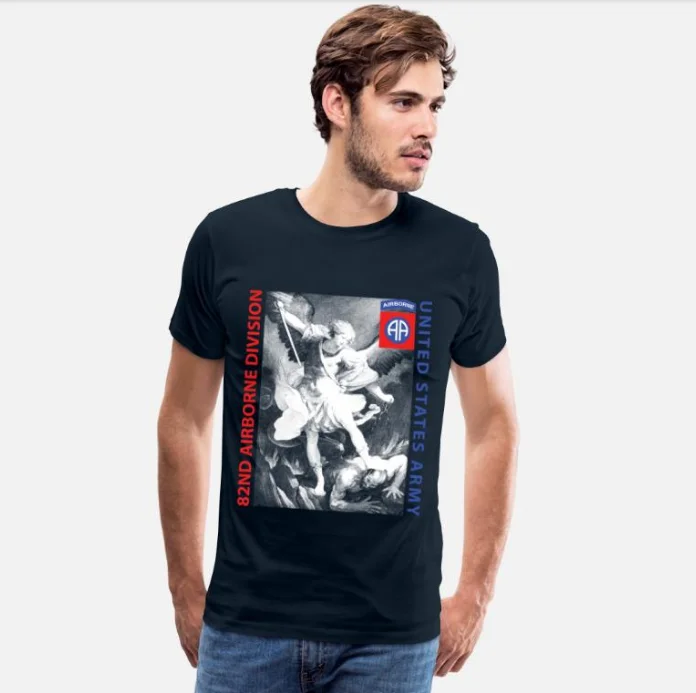 82nd airdivision-Saint футболка с Майклом Новая летняя повседневная мужская из 100% хлопка