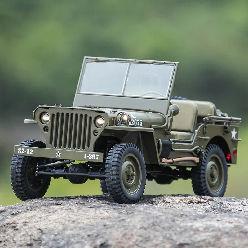 Fms1:6 1941 МБ масштабирующая машинка wдоме Rc 4wd матовая модель для скалолазания по