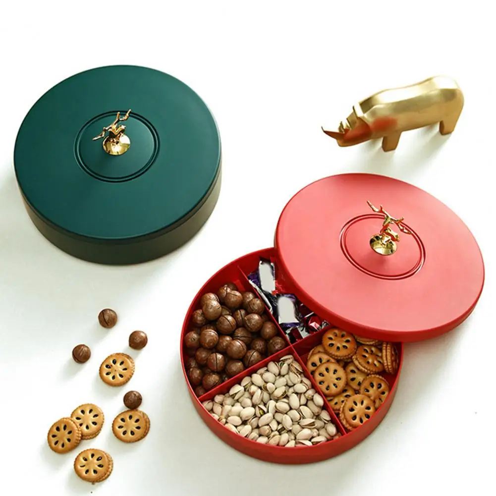 Поднос для еды дизайнерский поднос закусок 4 сетки съемные отличный портативный