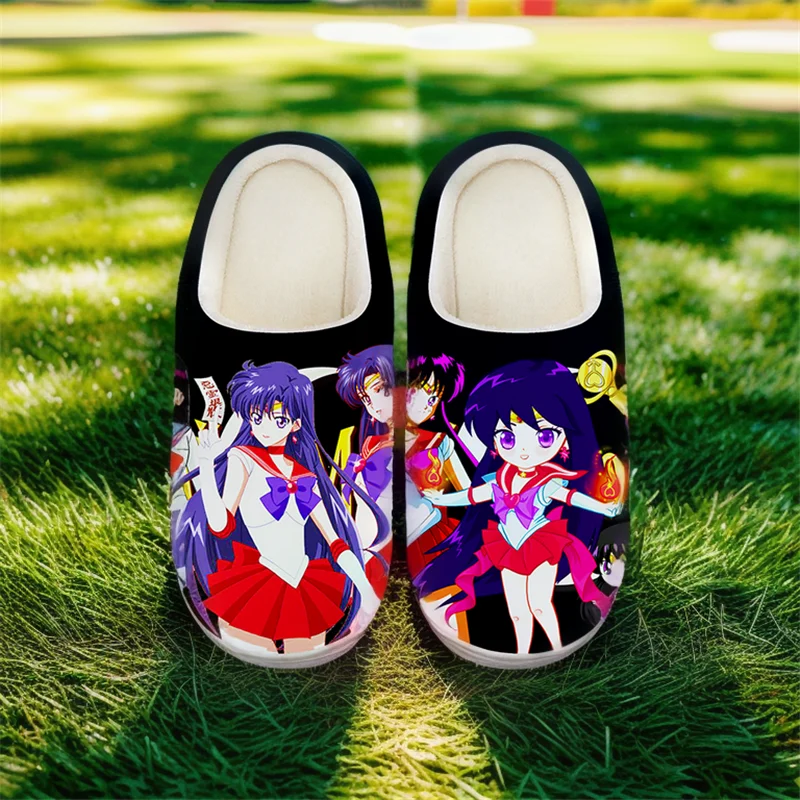 Тапочки для женщин и девочек унисекс аниме тапочки Сейлор Мун Hino Rei милая обувь